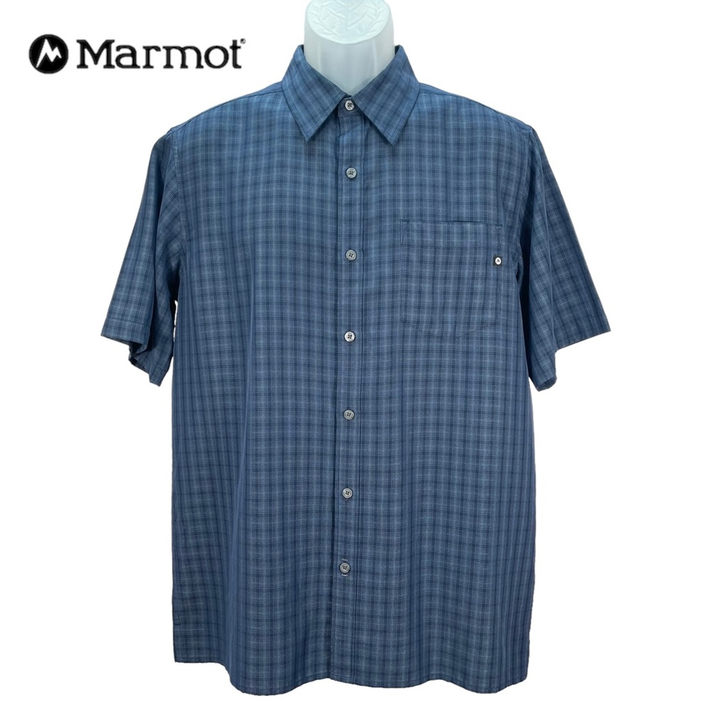 Marmot | Mens Medium | Eldridge Check S/S  Recycled Materials‎ Woven Shirt